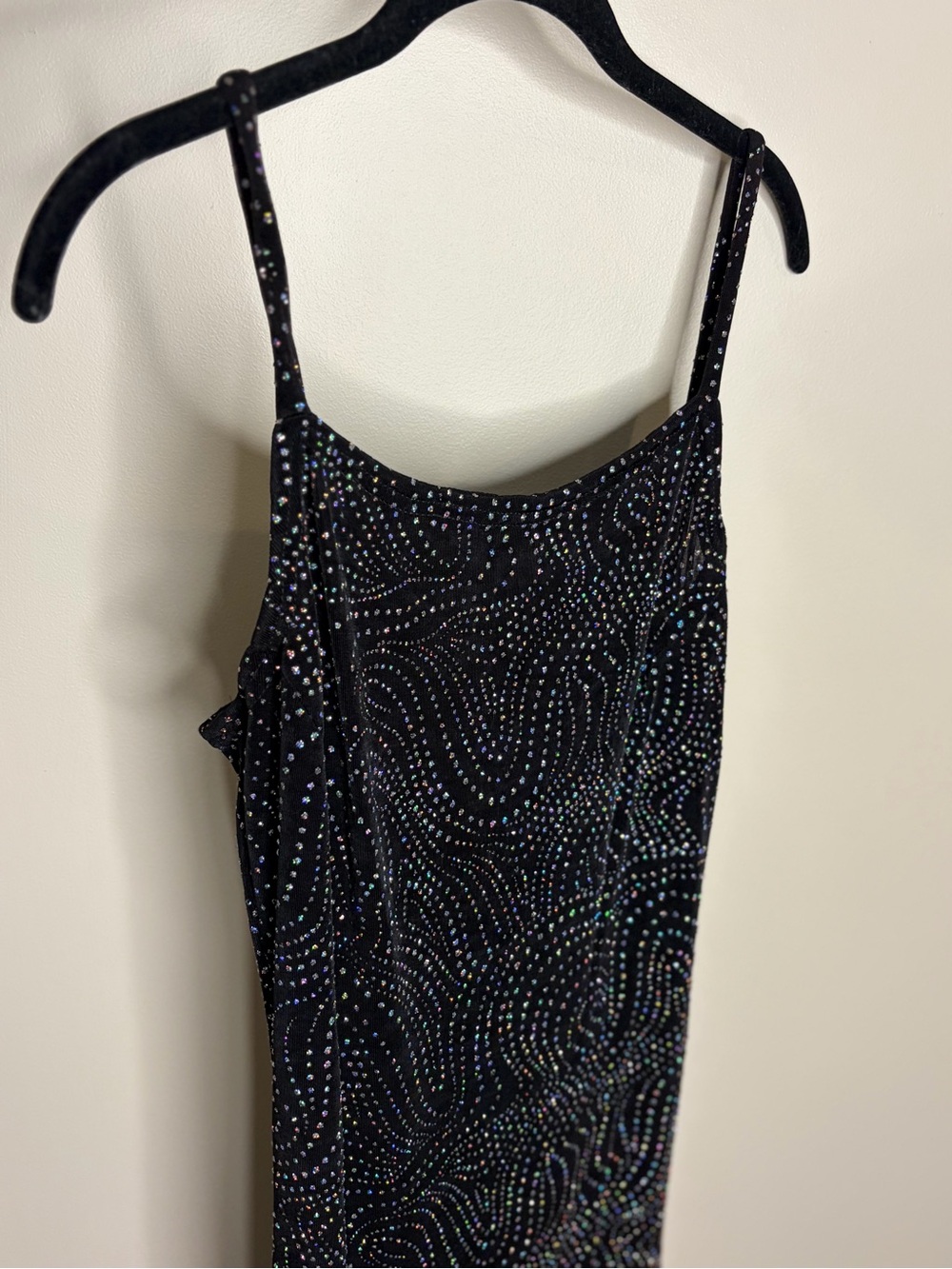 Vintage Jessica McClintock Gunne Sax Black Sequin Evening Dress #1147
